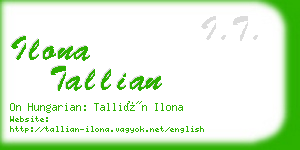 ilona tallian business card